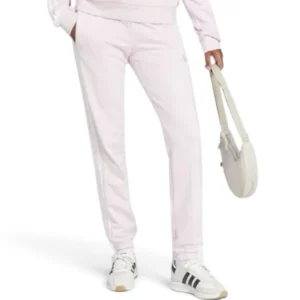 86c9e0a6fbe2 women Essentials 3-Stripes French Terry Cuffed Pants Pink / White
