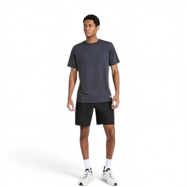 Reebok Men’s Sonic Bolt Short Sleeve Crewneck T-Shirt Black Heather