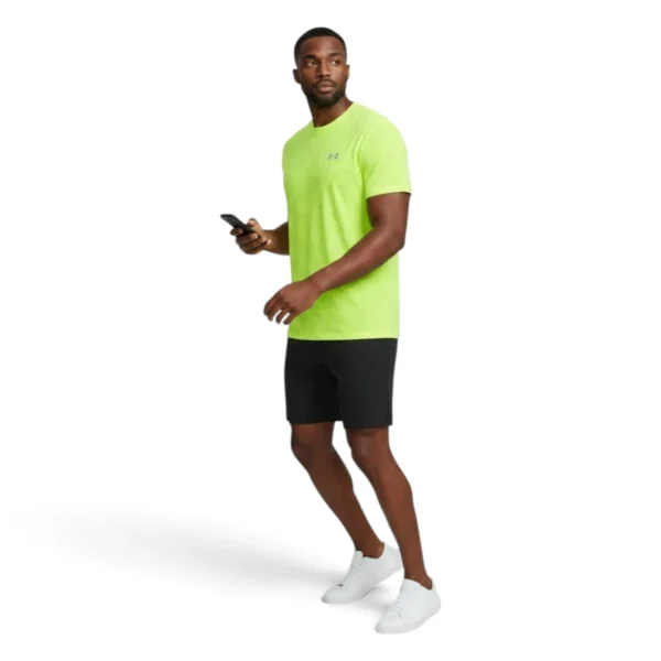 UA Launch Camo Men's Short Sleeve High Vis Yellow / Reflective