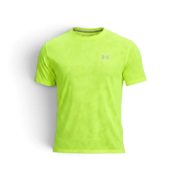 UA Launch Camo Men's Short Sleeve High Vis Yellow / Reflective