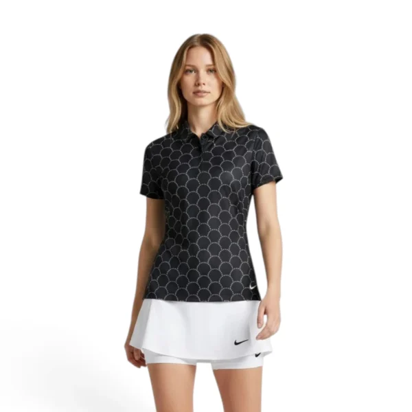 WOMEN'S ' BLACK ' VICTORY DRI-FIT LOGO GOLF POLO Black