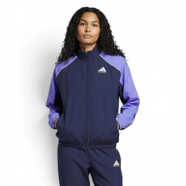 Women's Select Woven Basketball Jacket Night Indigo/Cobalt Blue