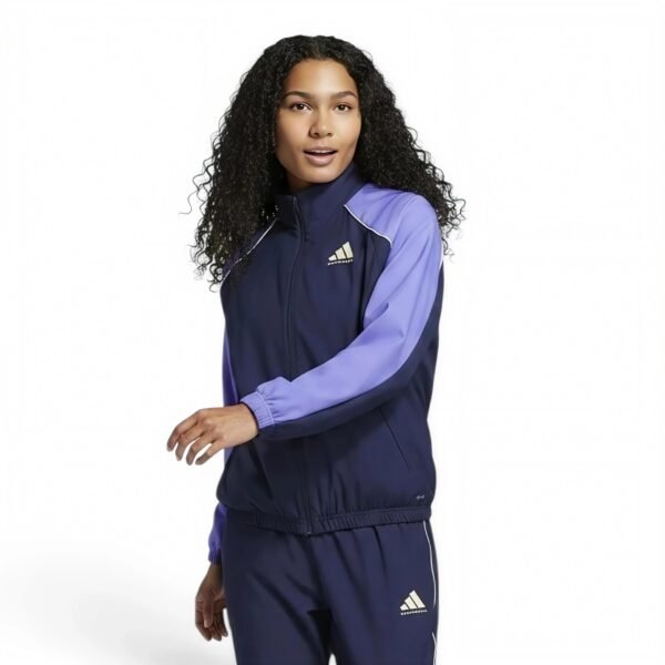 Women's Select Woven Basketball Jacket Night Indigo/Cobalt Blue