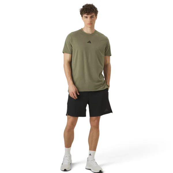 Adidas men Designed for Training Workout Tee Olive Strata