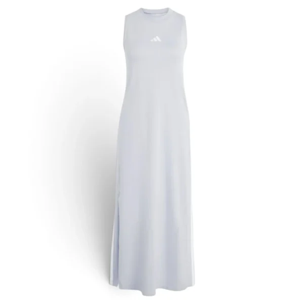 women Essentials 3-Stripes Long Racerback Dress Wonder Sage / White
