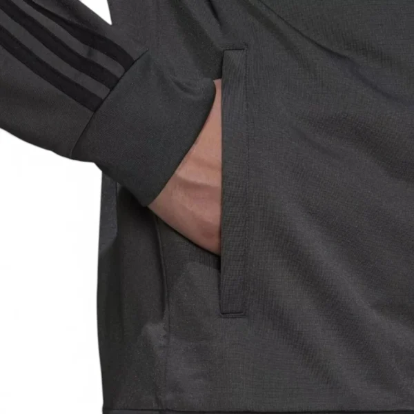 men Essentials Warm-Up 3-Stripes Track Jacket Dgh Solid Grey / Black