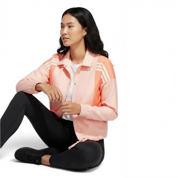 Women's 3-Stripes Athletic Lightweight Satin Jacket Glow Pink