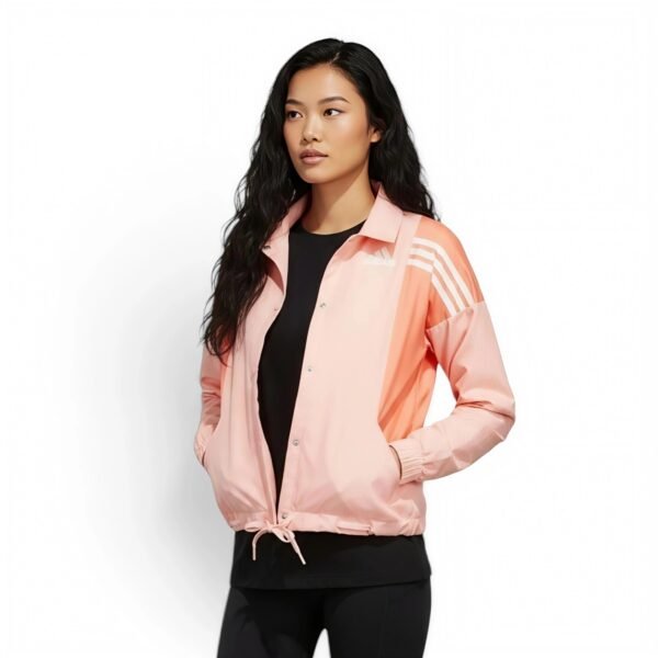Women's 3-Stripes Athletic Lightweight Satin Jacket Glow Pink