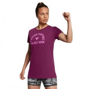 Screenshot_20260825_161950_com_photoroom_app_MainActivity_edit_417117824501609 Under Armour Womens Project Rock Payoff Short Sleeve T-Shirt Purple Gemini / Vivid Magenta