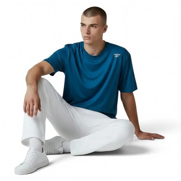 Reebok Men’s Bolt Strike Short Sleeve Crewneck T-Shirt Majolica Blue