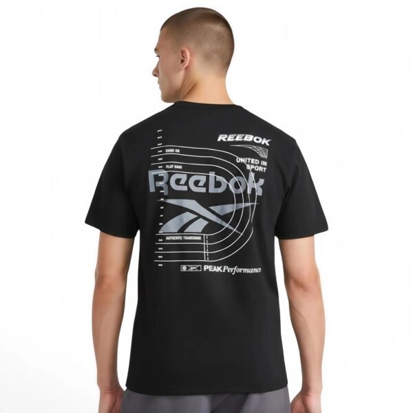 Reebok Men’s Schematic Short Sleeve Crewneck T-Shirt Black