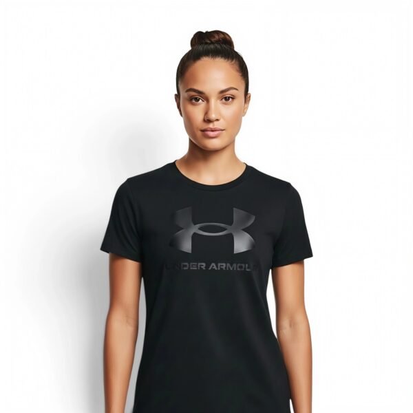 Under Armour Womens Live Sportstyle Graphic Short Sleeve Crew Neck T-Shirt Black / Black