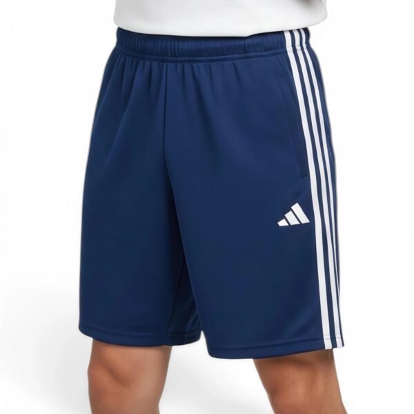 Adidas men Train Essentials Piqué 3-Stripes Training Shorts Dark Blue/White