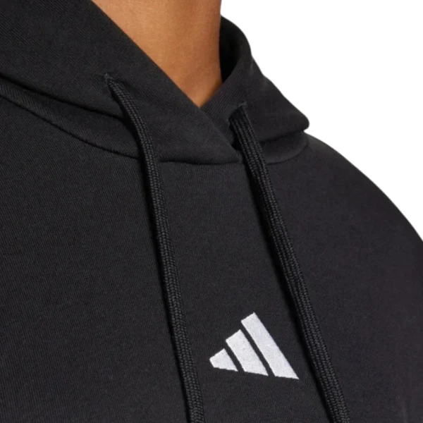 Adidas women Essentials 3-Stripes French Terry Crop Hoodie Black/White