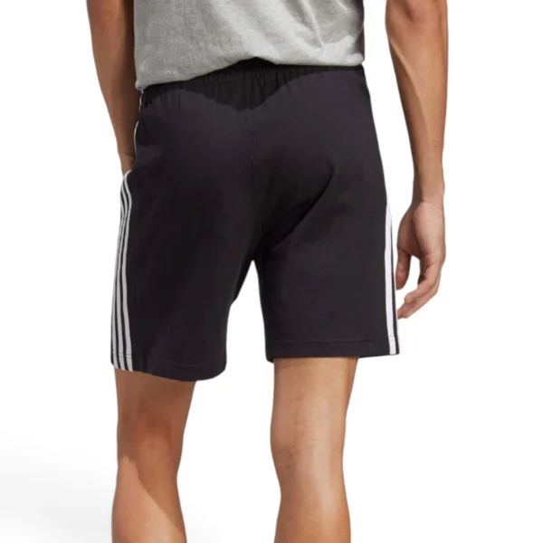 men Essentials French Terry 3-Stripes Shorts Black / White
