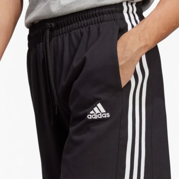 men Essentials French Terry 3-Stripes Shorts Black / White