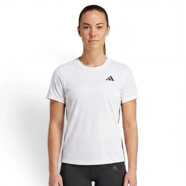 adidas women Train Essentials 3-Stripes Workout Tee White/Black