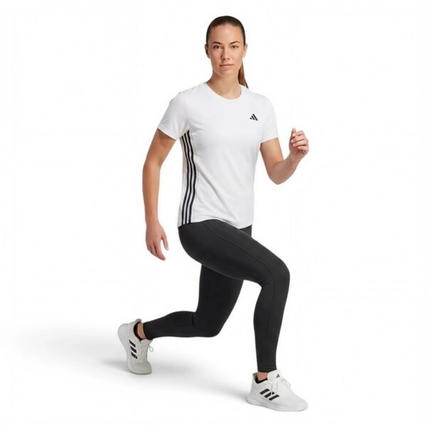 adidas women Train Essentials 3-Stripes Workout Tee White/Black