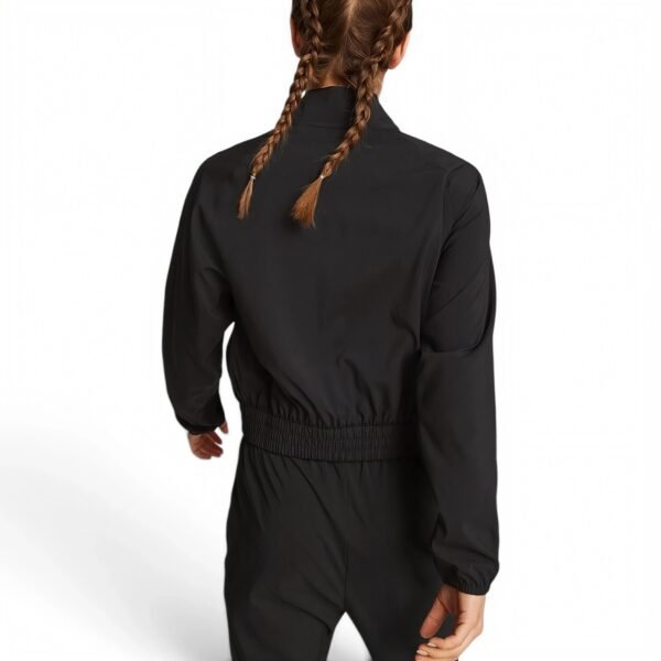 Womens Fit Woven Puma Fashion Jacket Training Athletic Outerwear Casual Full Zip Compression Black