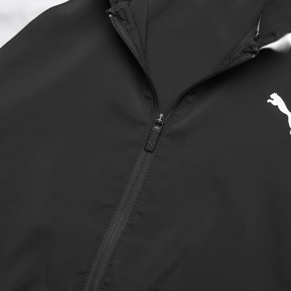 Womens Fit Woven Puma Fashion Jacket Training Athletic Outerwear Casual Full Zip Compression Black