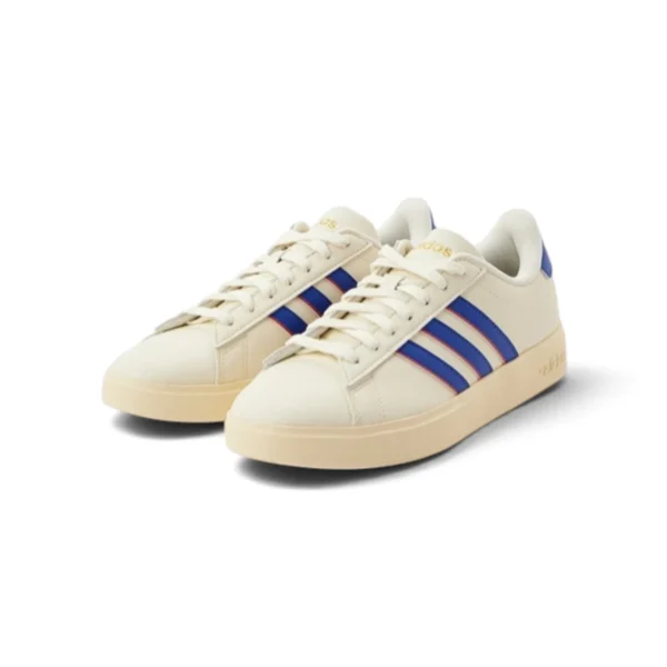 Adidas grand court 2.0 white, off white, lucid blue tennis