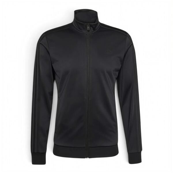 adidas men Essentials Warm-Up 3-Stripes Track Jacket Black/Black