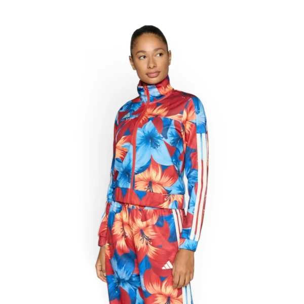Adidas women ADIDAS x FARM RIO HOUSE OF TIRO TRACK TOP Light Blue/Tactile Red/Cream White
