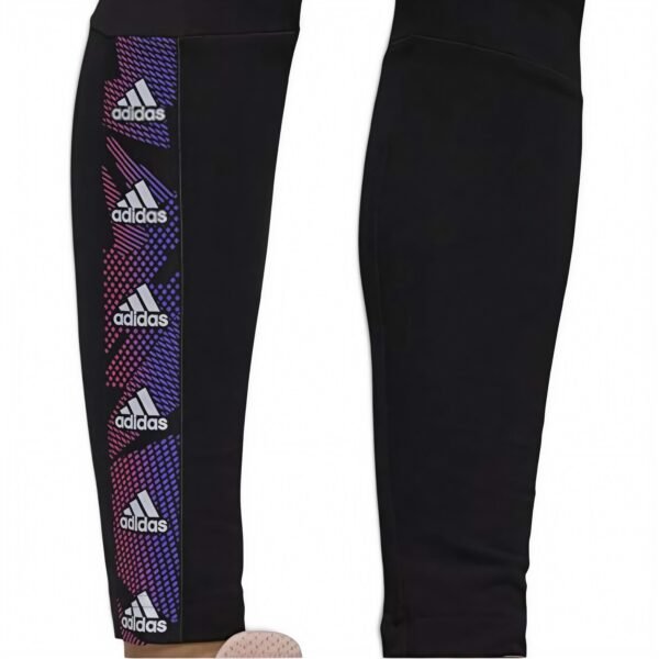 adidas womens Essentials Tape High Rise Tights Black/White Large Black/White