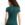 Champion Women's Slim Ribbed Tee, Iconic C Patch  Emerald Allure