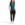Champion Women's Slim Ribbed Tee, Iconic C Patch  Emerald Allure