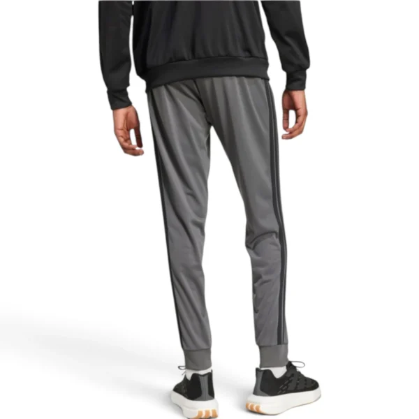 adidas men 3-Stripes Tricot Regular Tapered Track Pants Grey Six / Black