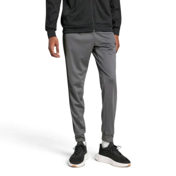 adidas men 3-Stripes Tricot Regular Tapered Track Pants Grey Six / Black
