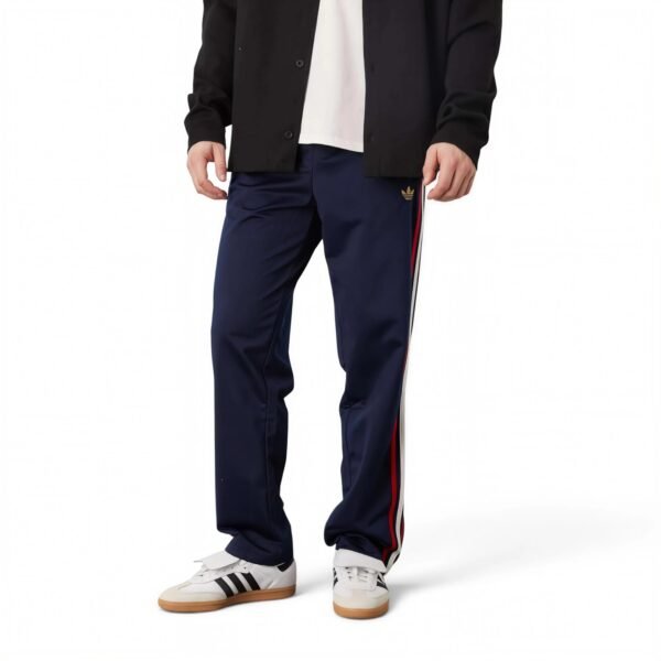 Adidas men Firebird Track Pants Night Indigo / Better Scarlet / White