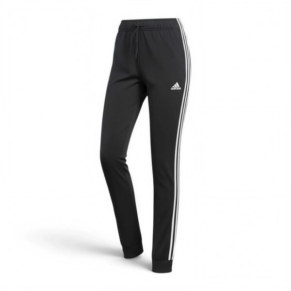 women Essentials Warm-Up Slim Tapered 3-Stripes Track Pants Black/white