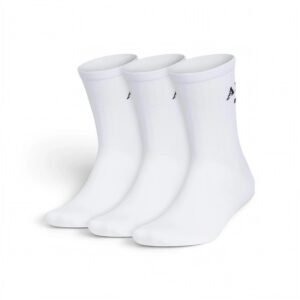 Men's Cushioned Crew Socks (3 Pairs) Durable & Comfortable, White/Black/Foundation