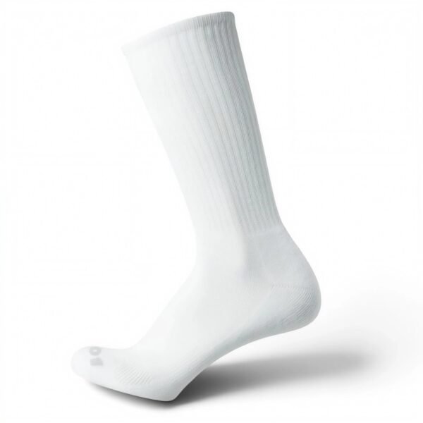 AND1 Pack of 2 Men's Crew Socks Cushioned Athletic Socks White (39-47)