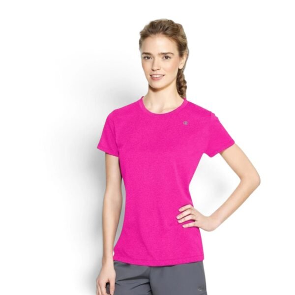 Champion Women's Double Dry TEE, Pinksicle Heather